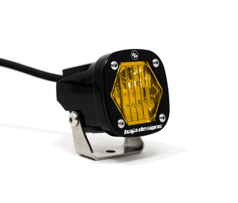 Baja Designs S1 Amber Wide Cornering LED Light w/ Mounting Bracket Single-thumbmail-1