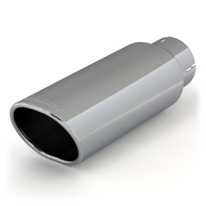 Banks Power Tailpipe Tip Kit - SS Obround Angle Cut - Chrome - 3in Tube - 3.75in X 4.5in X 11.5in-thumbmail-3