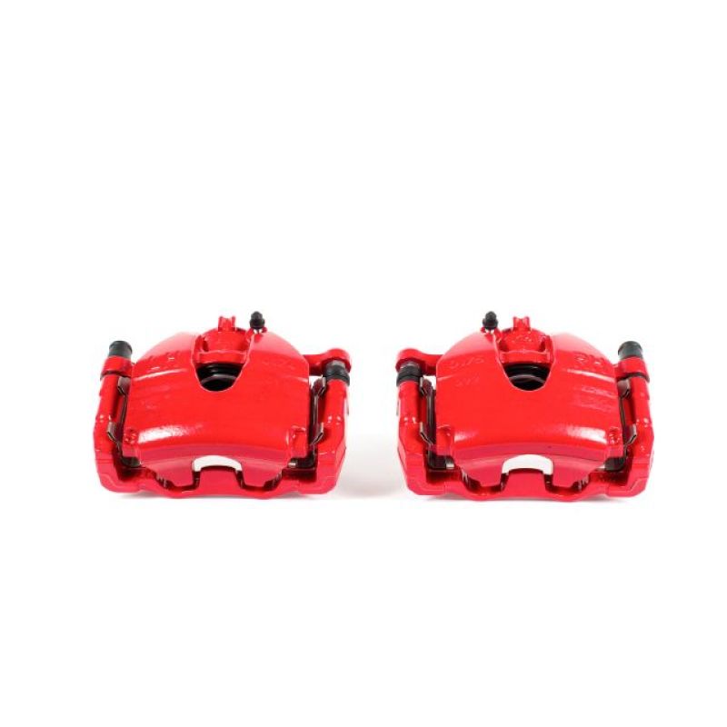 Power Stop 07-08 Infiniti G35 Front Red Calipers w/Brackets - Pair-thumbmail-1