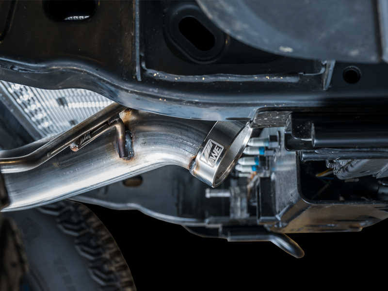 AWE Tuning 2021+ Ford Bronco 0FG Dual Rear Exit Exhaust w/Diamond Black Tips & Bash Guard-thumbmail-8