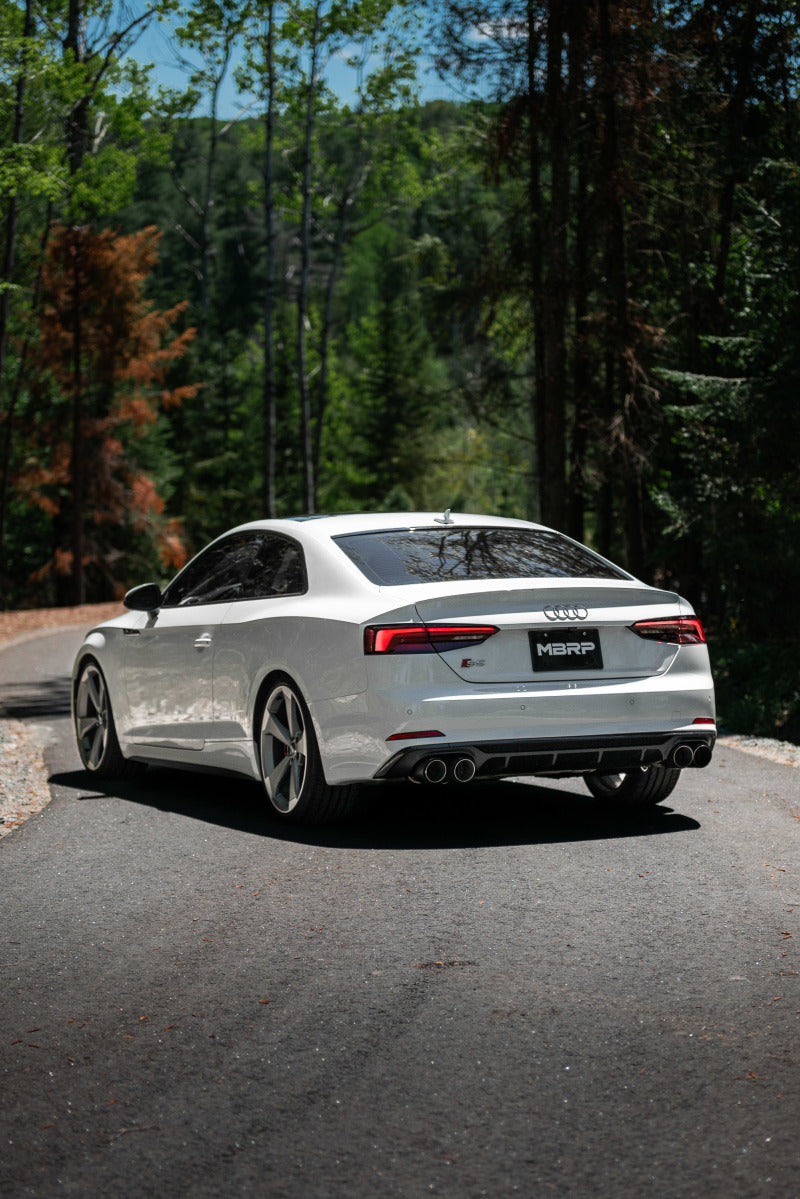 MBRP 18-21 Audi S5 Coupe/S4 Sedan T304 SS 2.5in Cat-Back Quad Rear Exit Exhaust - Carbon Fiber Tips-thumbmail-4