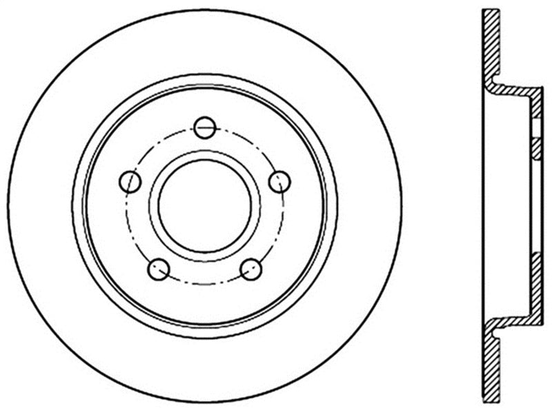 StopTech 12-15 Ford Focus w/ Rear Disc Brakes Rear Left Slotted & Drilled Rotor-thumbmail-1
