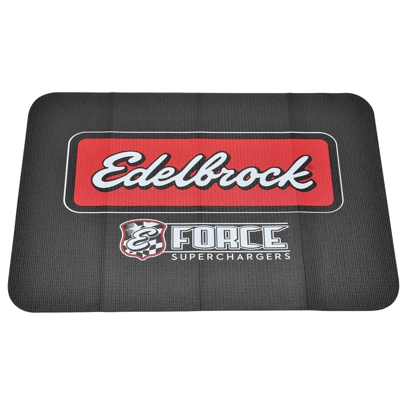 Edelbrock Racing Fender Cover - PVC Foam Mat - 2 Color Printed Edelbrock Racing Logo-thumbmail-11