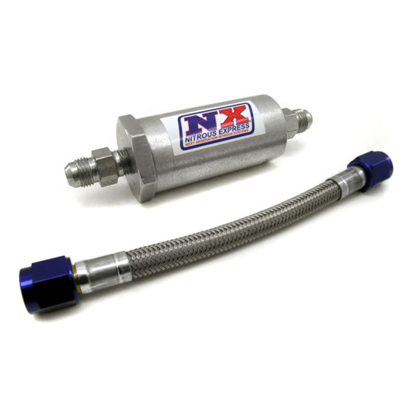 Nitrous Express 4AN Pure-Flo N2O Filter & 7 Stainless Hose (Lifetime Cleanable)-thumbmail-2