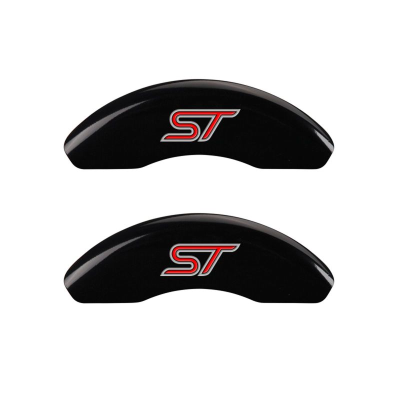 MGP 4 Caliper Covers Engraved Front & Rear No bolts/ST Black finish silver ch-thumbmail-3
