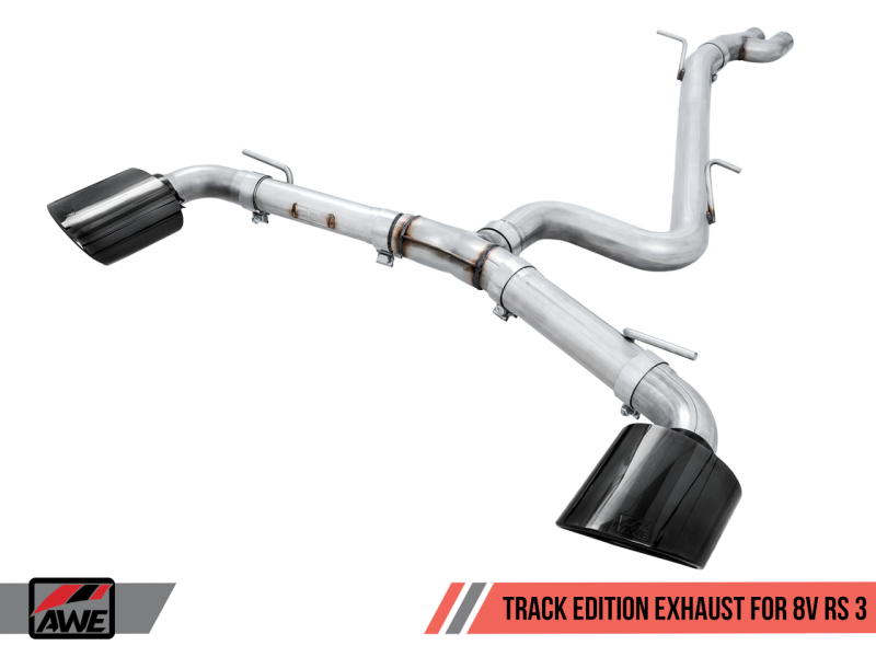 AWE Tuning 17-19 Audi RS3 8V Track Edition Exhaust - Diamond Black Tips RS-Style Tips-thumbmail-5