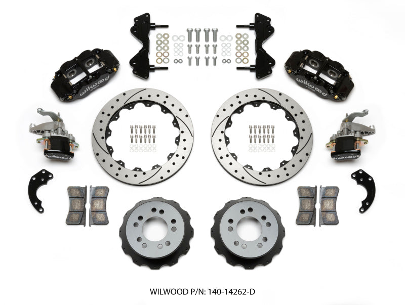Wilwood Narrow Superlite 4R / MC4 Rear Kit 12.88 Drilled Currie Pro-Tour Unit Bearing Floater-thumbmail-1