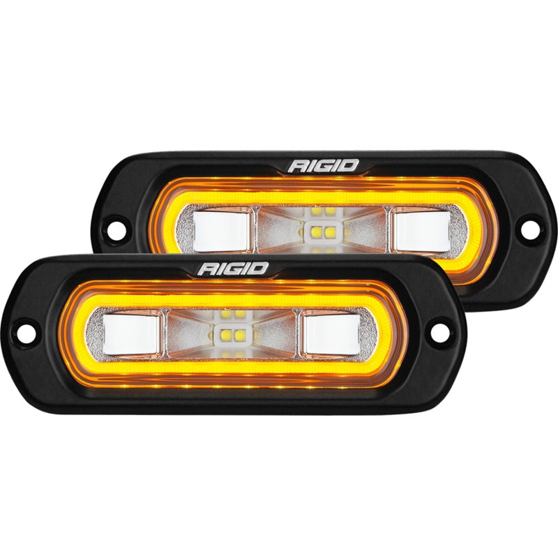Rigid Industries SR-L Series Flush Mount LED Spreader Pair w/ Red Halo - Universal-thumbmail-6