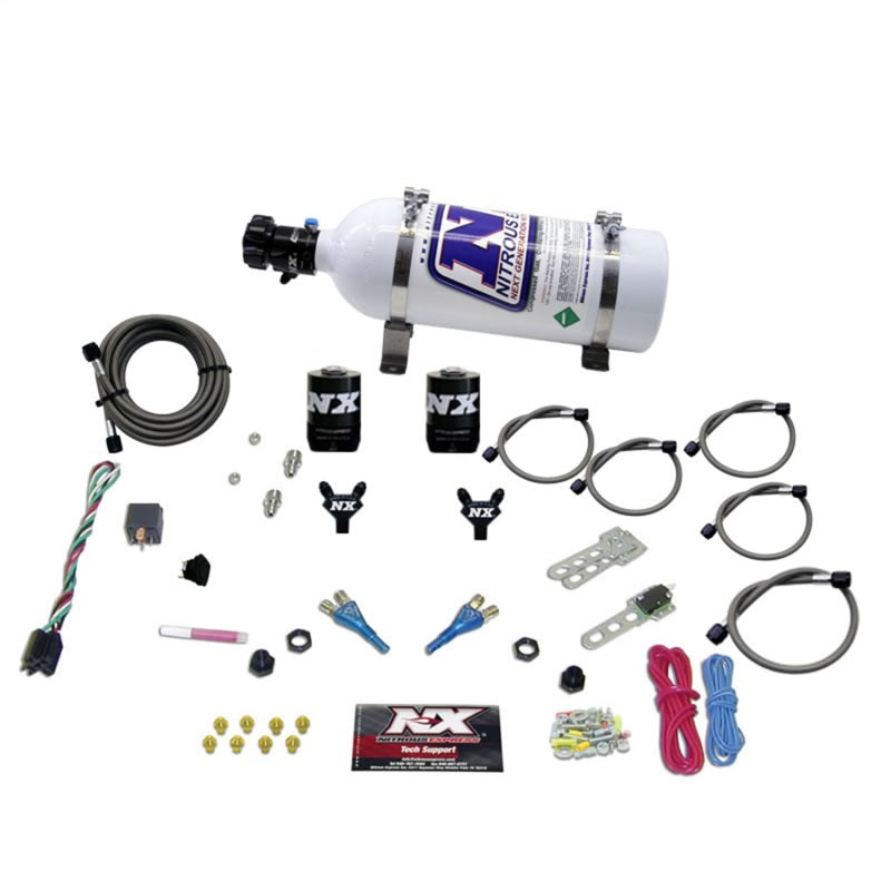 Nitrous Express GM EFI Dual Nozzle Nitrous Kit (100-300HP) w/5lb Bottle-thumbmail-2