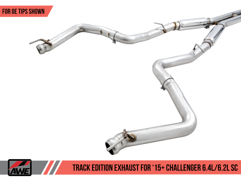 AWE Tuning 2015+ Dodge Challenger 6.4L/6.2L Supercharged Track Edition Exhaust - Use Stock Tips-thumbmail-5