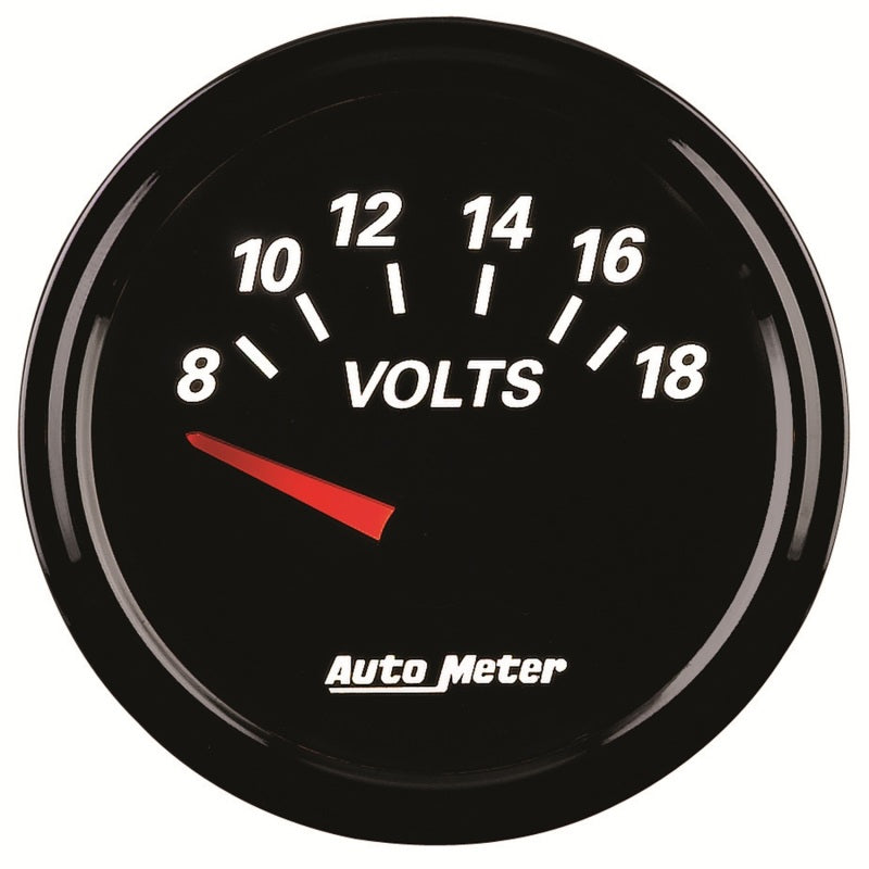 Autometer Designer Black II 52mm 18V Voltmeter Gauge-thumbmail-5