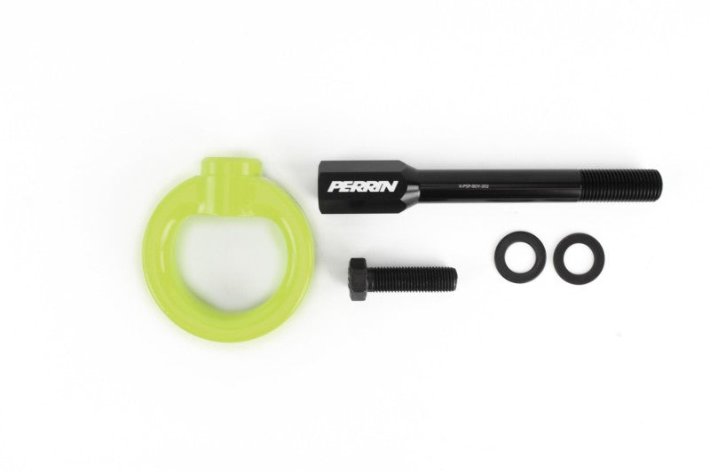 Perrin 02-07 Subaru WRX/STI Tow Hook Kit (Front) - Neon Yellow-thumbmail-3
