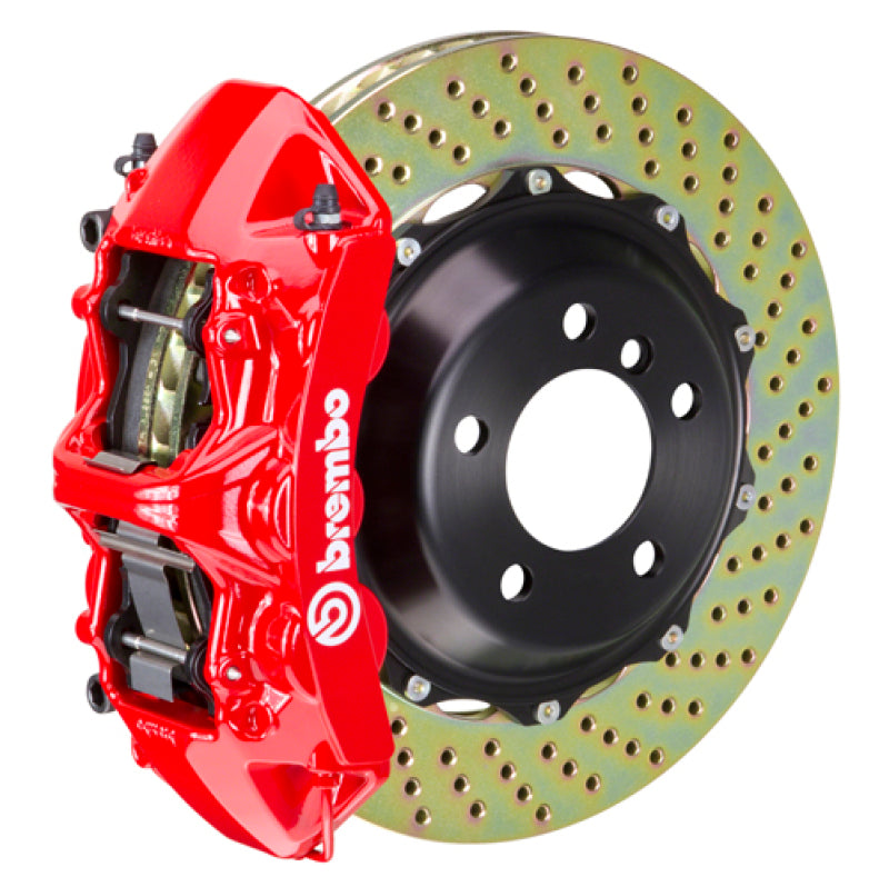 Brembo 17-21 Civic Type-R Front GT BBK 6 Piston Cast 380x32 2pc Rotor Drilled-Red-thumbmail-1
