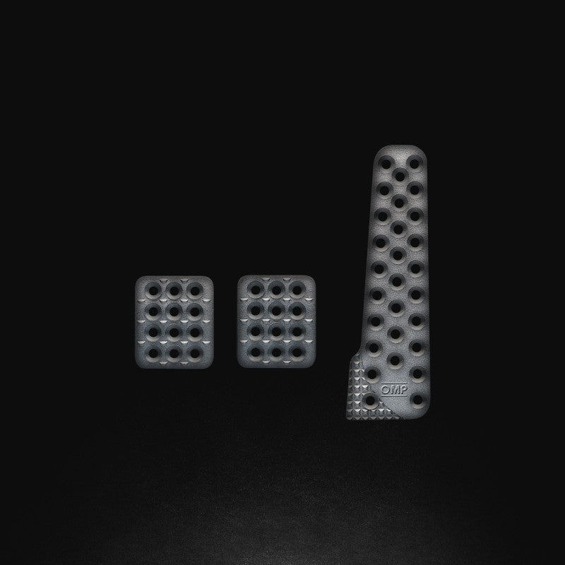 OMP Racing Pedals - Silver (Set of 3)-thumbmail-1
