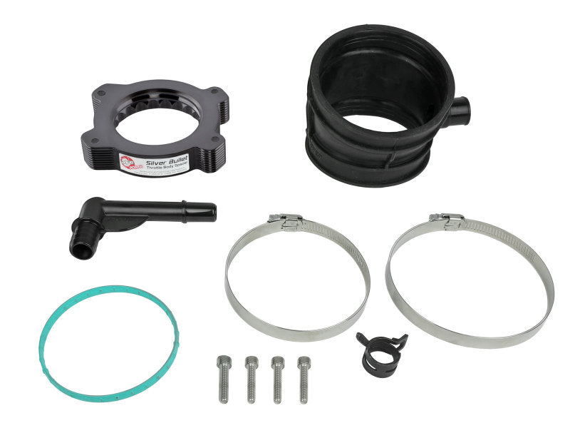 aFe 2020 Vette C8 Silver Bullet Aluminum Throttle Body Spacer / Works With Factory Intake Only - Blk-thumbmail-17