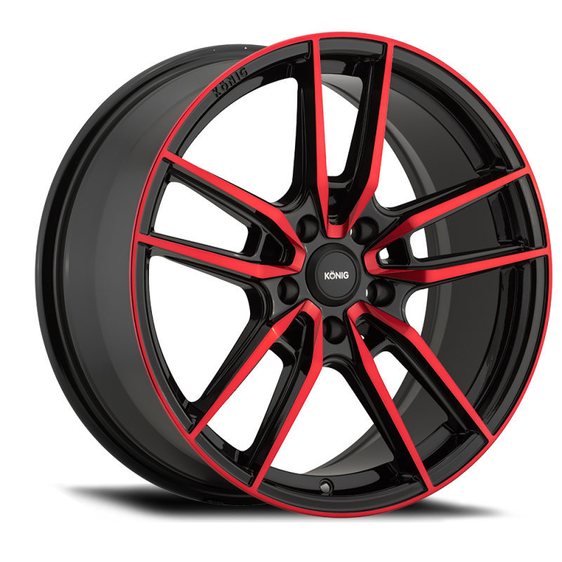 Konig Myth 16x7.5 5x114.3 ET43 Gloss Black w/ Red Tinted Clearcoat-thumbmail-1
