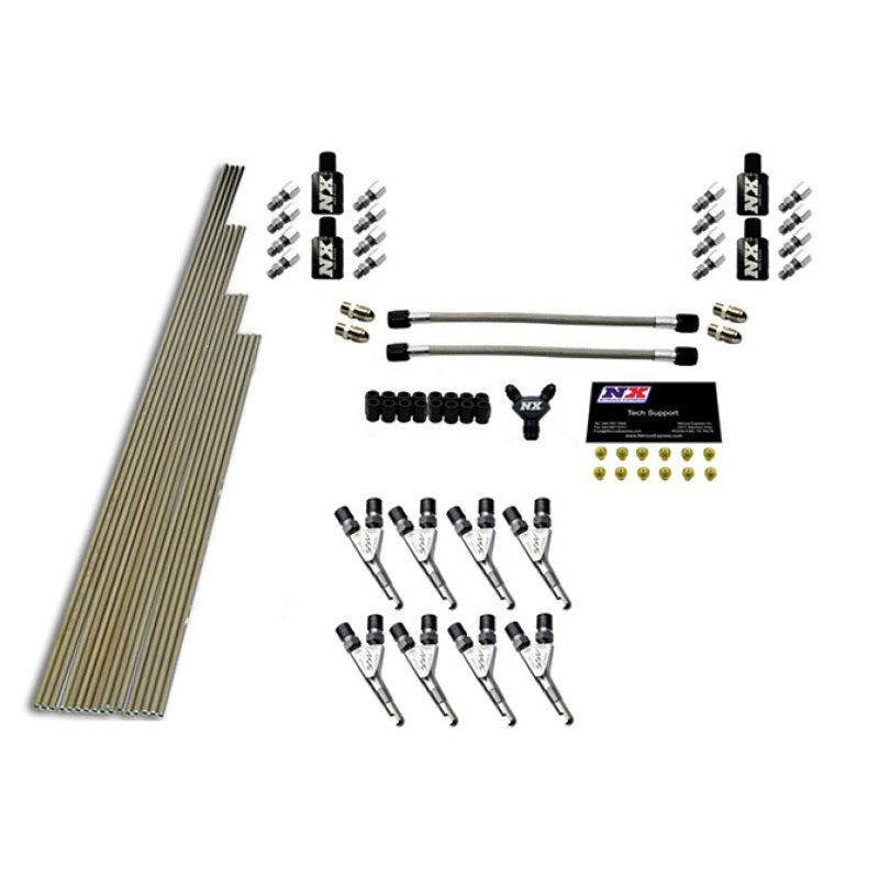 Nitrous Express 8 Cyl SSV/Std Plumbing Kit w/o Solenoids w/300HP Jets (Incl Hardware)-thumbmail-2
