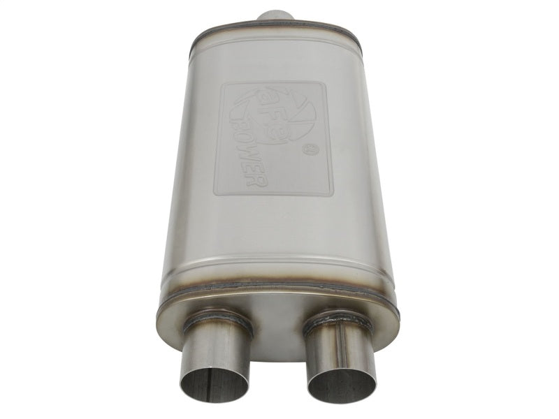 aFe MACHForce XP SS Muffler 3in Center Inlet / 3in Offset Outlet 22in L x 11in W x 6in H Body-thumbmail-4