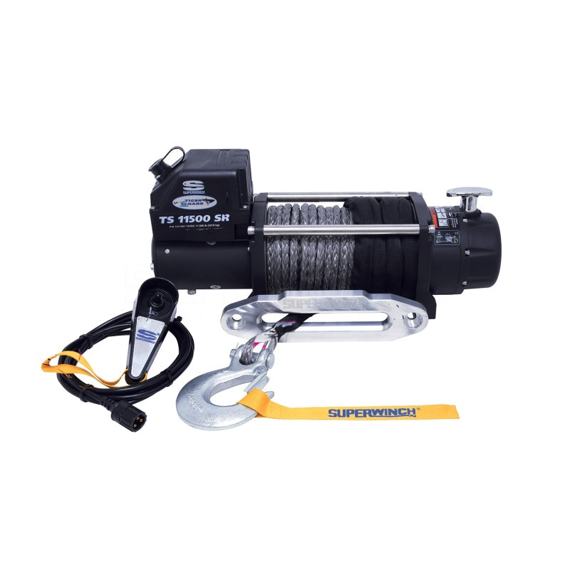 Superwinch 11500 LBS 12V DC 3/8in x 80ft Synthetic Rope Tiger Shark 11500 Winch-thumbmail-8