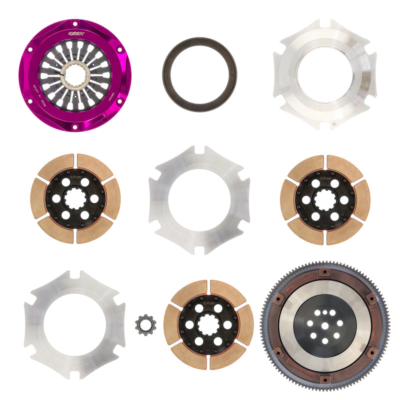 Exedy 1996-1996 Mitsubishi Lancer Evolution IV L4 Hyper Triple Cerametallic Clutch Rigid Pull Type-thumbmail-5