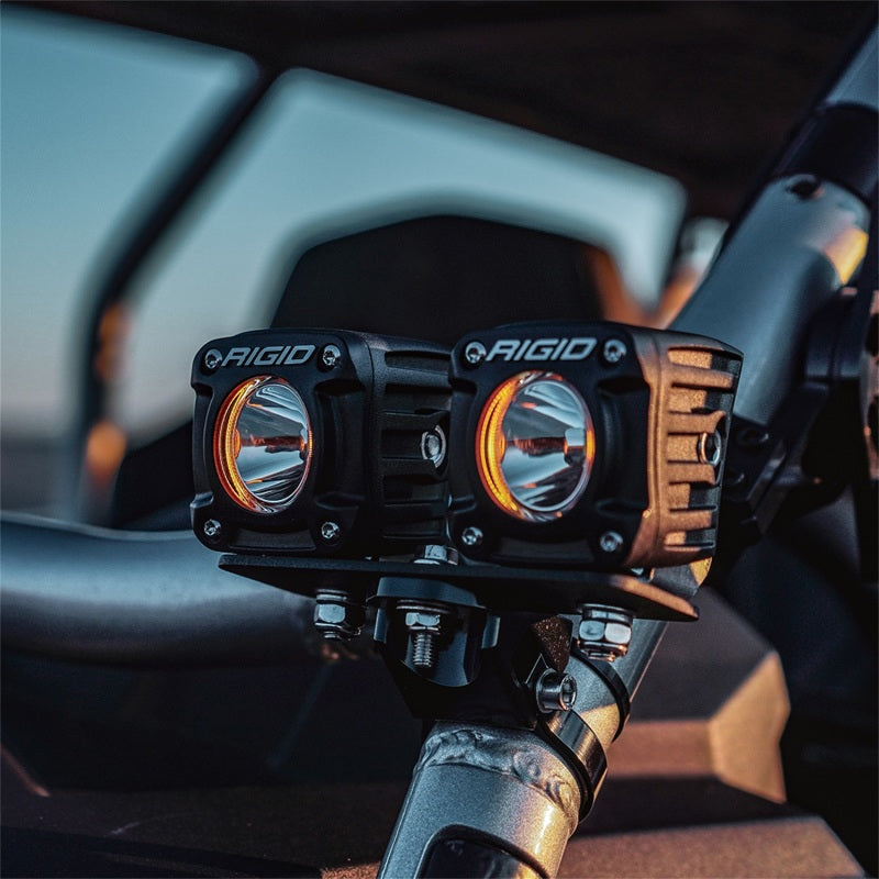 Rigid Industries Revolve Pod w/Amber Trim Ring - Pair-thumbmail-7