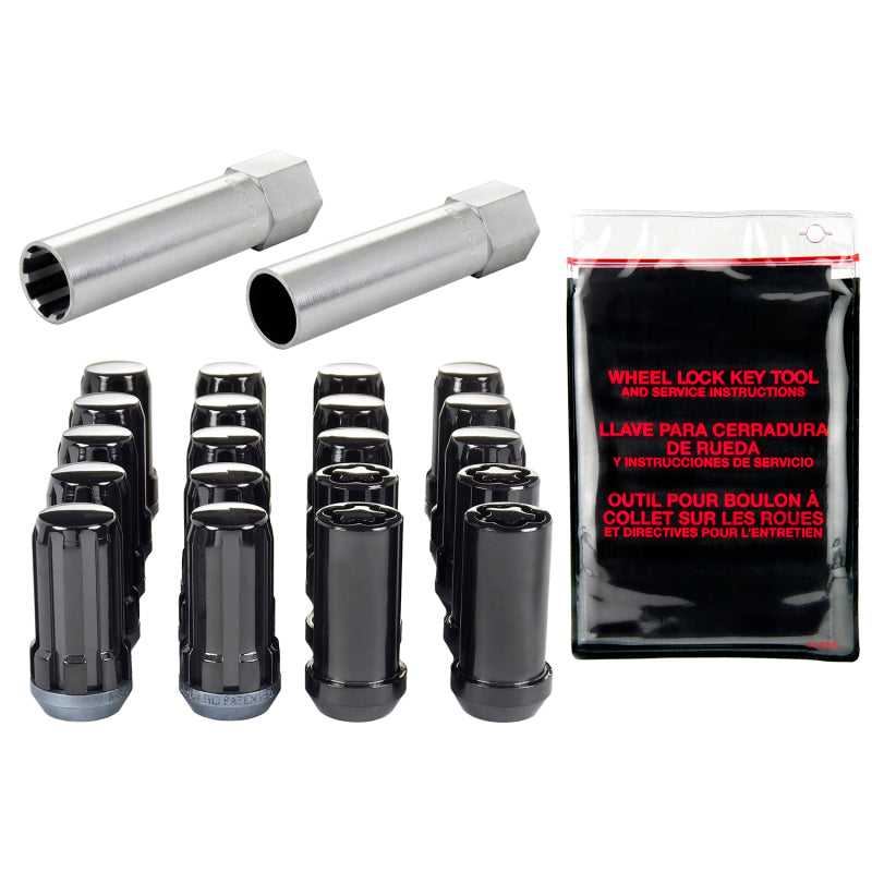 McGard SplineDrive Tuner 5 Lug Install Kit w/Locks & Tool (Cone) 1/2-20 / 13/16 Hex / 1.6in. L - Blk-thumbmail-8