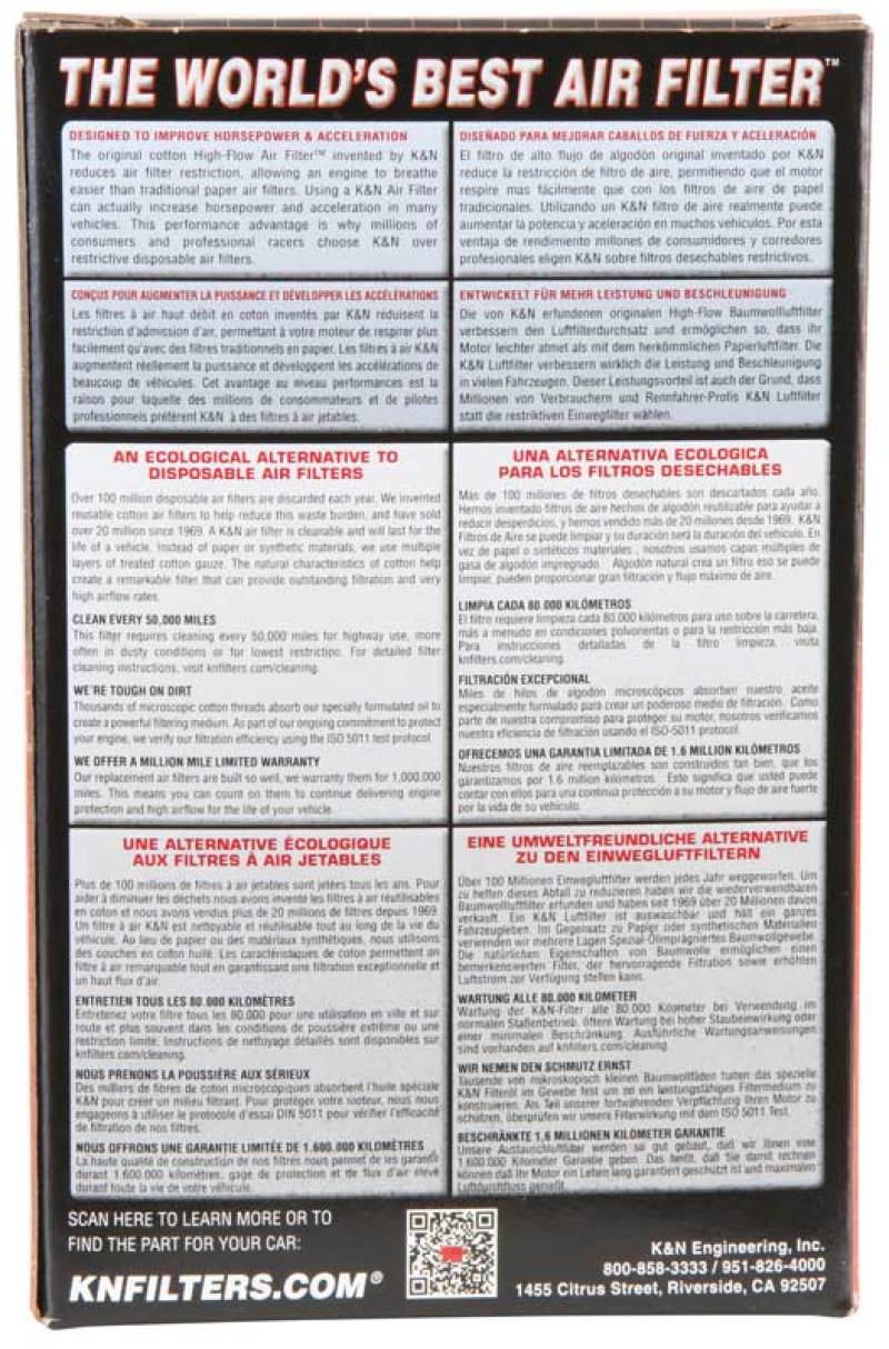 K&N Universal Rubber Filter 2.125in Flange ID 3.5in Base OD 3.5in Top OD 5in Height-thumbmail-7