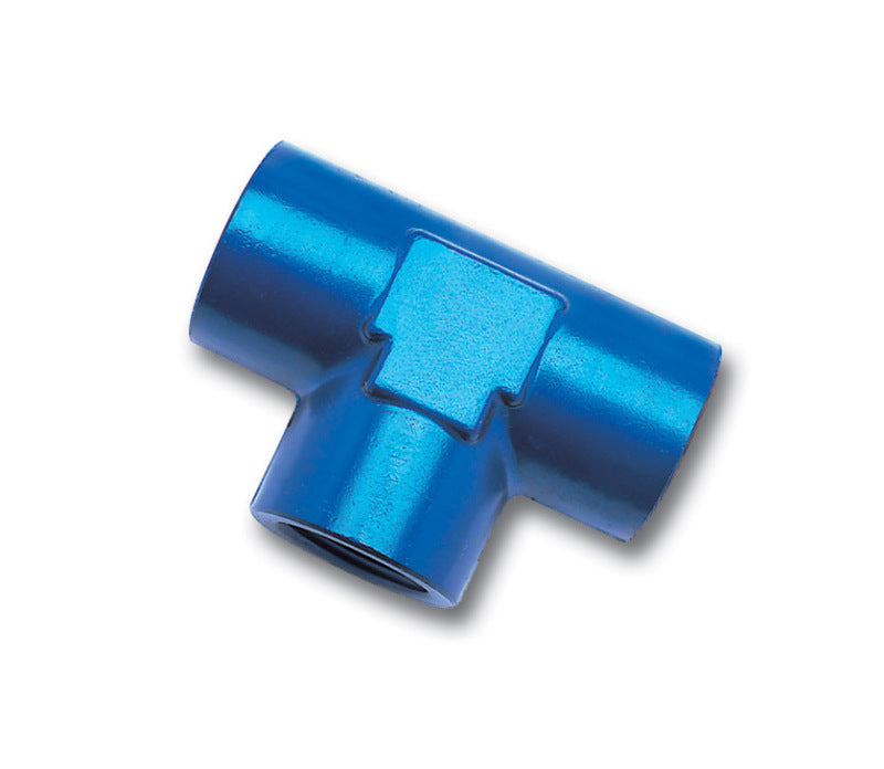 Russell Performance 3/8in Female Pipe Tee Fitting (Blue)-thumbmail-4