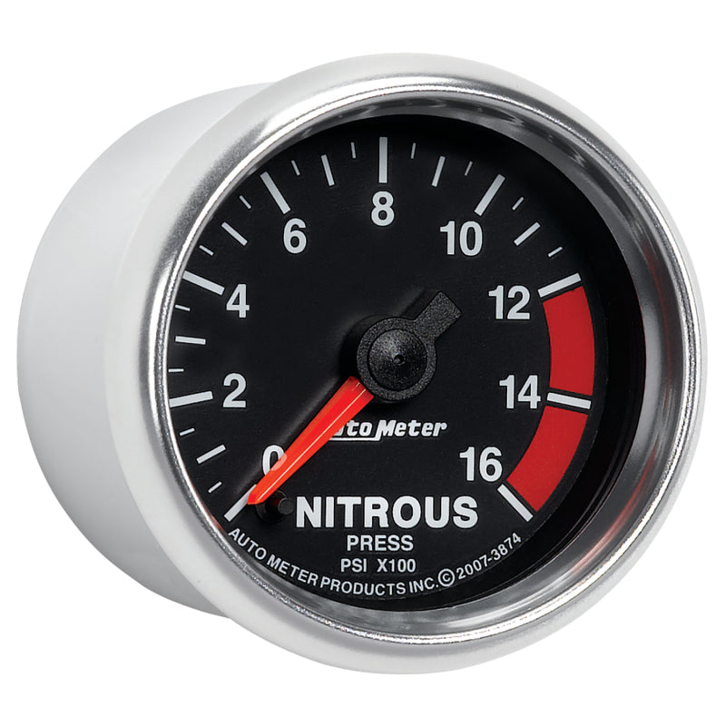 Autometer GS 2 1/16in. 1600PSI Nitrous Fuel Pressure Gauge-thumbmail-6