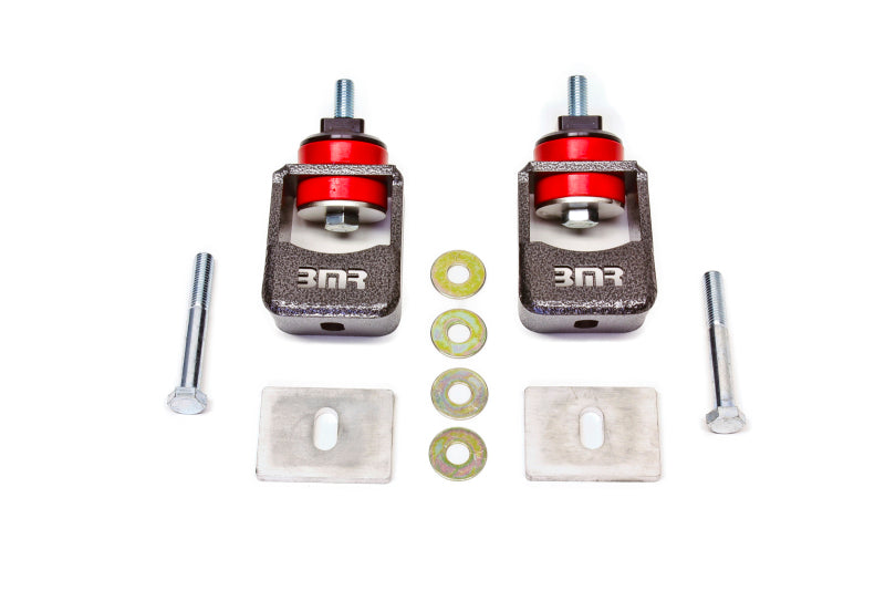 BMR 10-15 5th Gen Camaro Motor Mount Kit (Polyurethane) - Black Hammertone (Spacers Not Included)-thumbmail-1