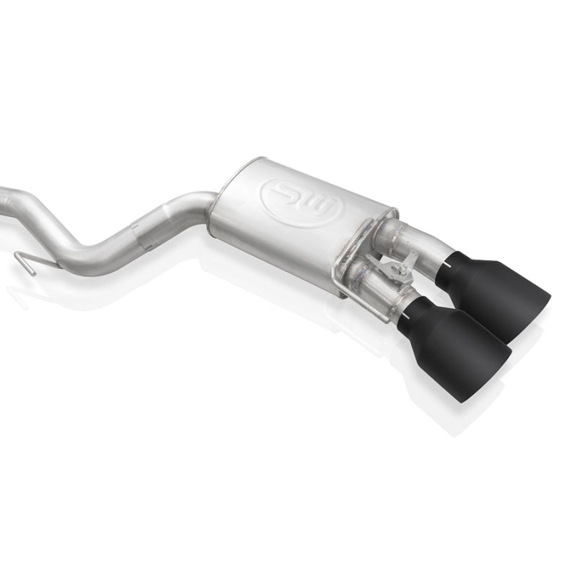 Stainless Works 2020 Ford GT500 Legend Catback H-Pipe Exhaust Factory Connect - Black Tips-thumbmail-6