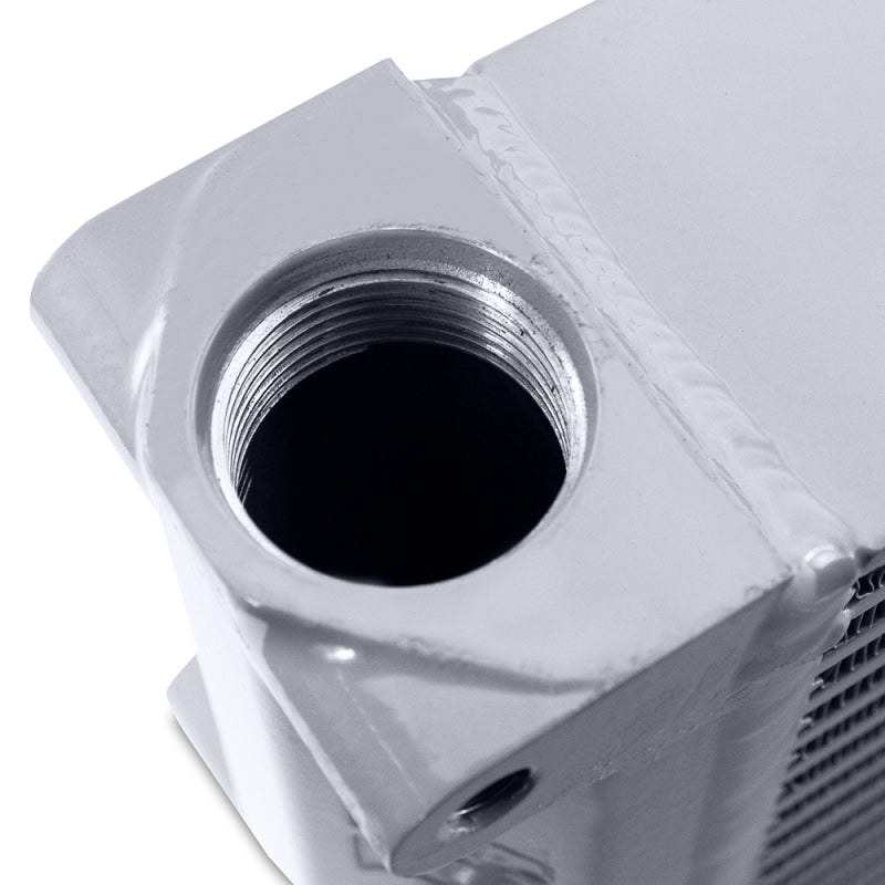 Mishimoto Heavy-Duty Oil Cooler - 17in. Opposite-Side Outlets - Silver-thumbmail-5