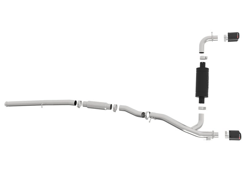 aFe Takeda 3in 304 SS Cat-Back Exhaust System w/ Carbon Fiber Tips 16-18 Ford Focus RS I4-2.3L (t)-thumbmail-9