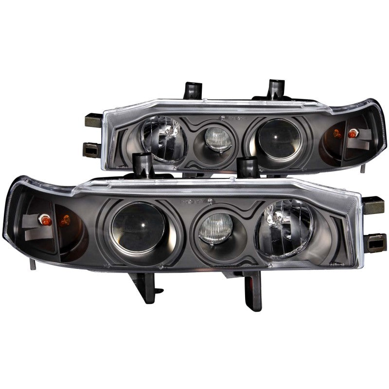 ANZO 1990-1993 Honda Accord Projector Headlights w/ Halo Black 1pc-thumbmail-2