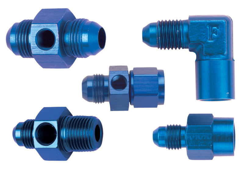 Fragola Inline Gauge Adapter -8AN Male x -8AN Fem - Black-thumbmail-1