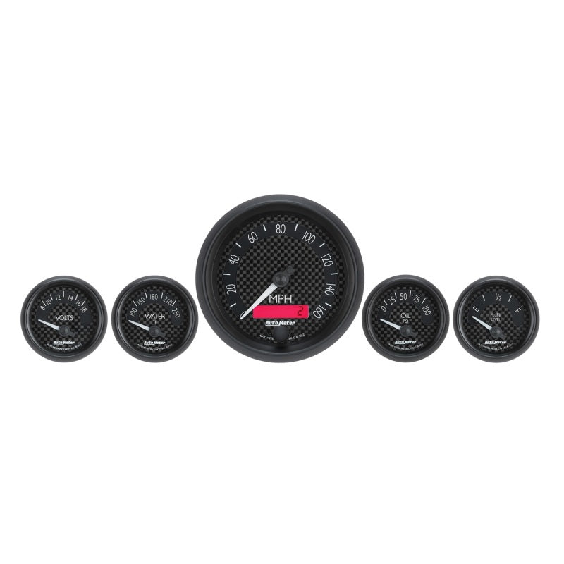 Autometer GT Series 5 Piece Kit (8016, 8027, 8037, 8088, 8092)-thumbmail-1