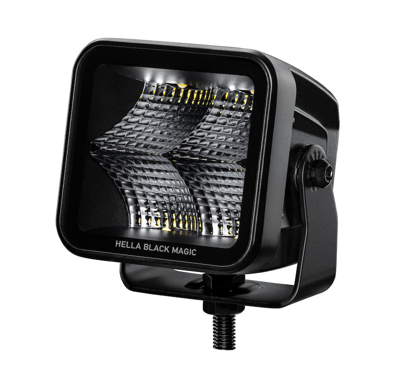 Hella Universal Black Magic 3.2in L.E.D. Cube Kit - Flood Beam (Short Range)-thumbmail-2