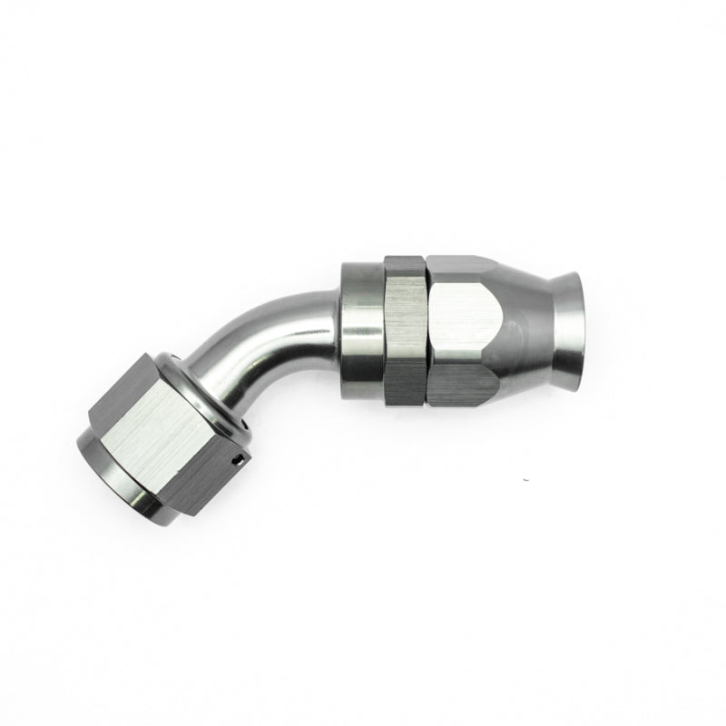 DeatschWerks 10AN Female Swivel 45-Degree Hose End PTFE (Incl Olive Insert) - Anodized Matte Black-thumbmail-2