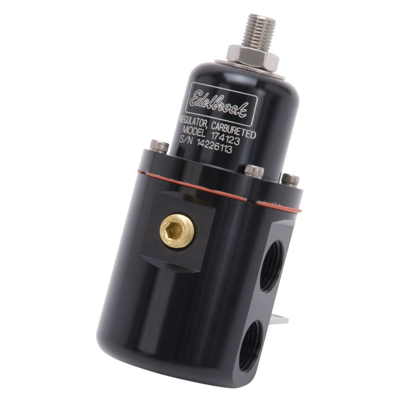 Edelbrock Fuel Pressure Regulator Carbureted 160 GPH 5-10 PSI 3/8In In/Out Returnless Black-thumbmail-16