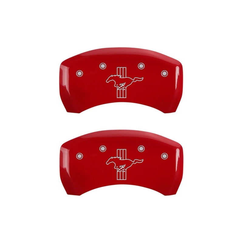 MGP Rear set 2 Caliper Covers Engraved Rear 2015/Bar & Pony Red finish silver ch-thumbmail-2