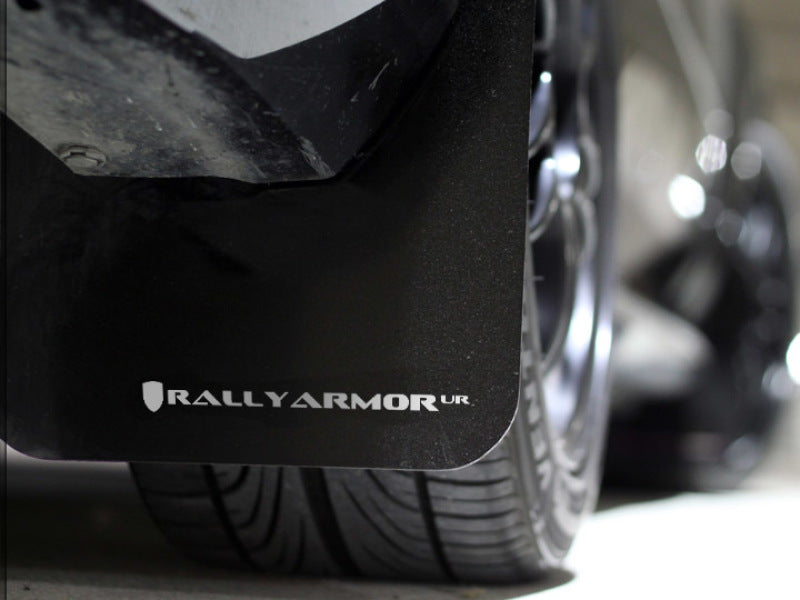 Rally Armor 02-07 Subaru WRX/STI/RS/2.5i (Wagons Req. Mod.) Black UR Mud Flap w/ White Logo-thumbmail-2