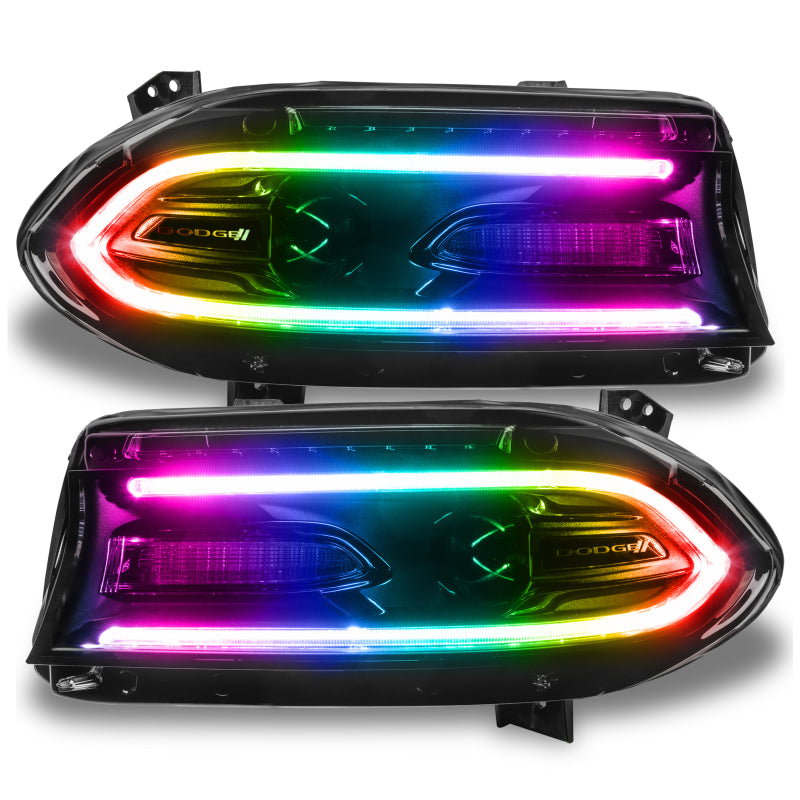 Oracle 15-21 Dodge Charger RGB+W Headlight DRL Upgrade Kit - ColorSHIFT+W-thumbmail-6