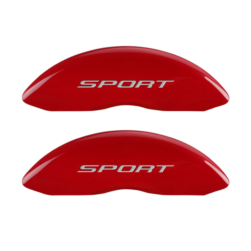 MGP 4 Caliper Covers Engraved Front & Rear No Bolts/Sport 2015 Red finish silver ch-thumbmail-3