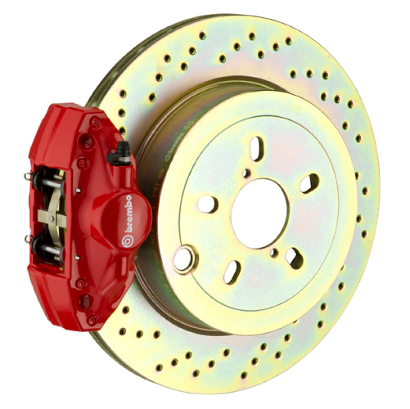 Brembo 02-07 Impreza/ wRX (GD/GG) Rear GT BBK 2 Piston Cast 2pc 316 x20 1pc Rotor Drilled-Silver-thumbmail-1