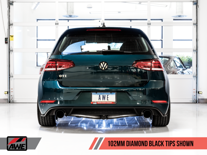AWE Tuning Volkswagen GTI MK7.5 2.0T Track Edition Exhaust w/Diamond Black Tips 102mm-thumbmail-3