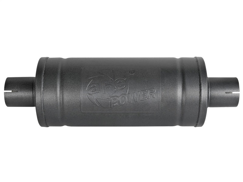aFe MACH Force-Xp 409 SS Muffler w/ Black finish 2-1/2in Inlet & Oulet 14in x 16in Diameter-thumbmail-6