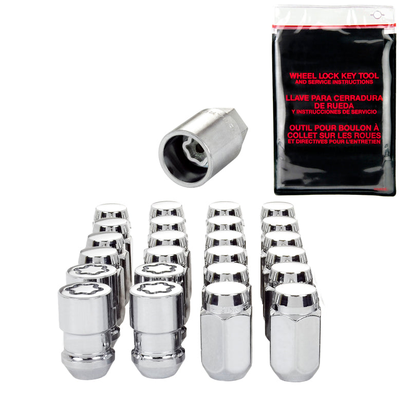 McGard 6 Lug Hex Install Kit w/Locks (Cone Seat Nut) M12X1.5 / 13/16 Hex / 1.5in. Length - Chrome-thumbmail-8