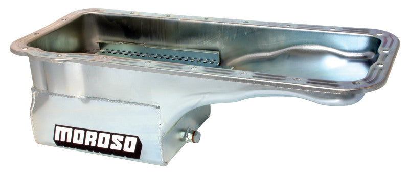 Moroso Ford 352-428 FE (w/Front Sump) Deep Wet Sump 7qt 7.5in Steel Oil Pan-thumbmail-1