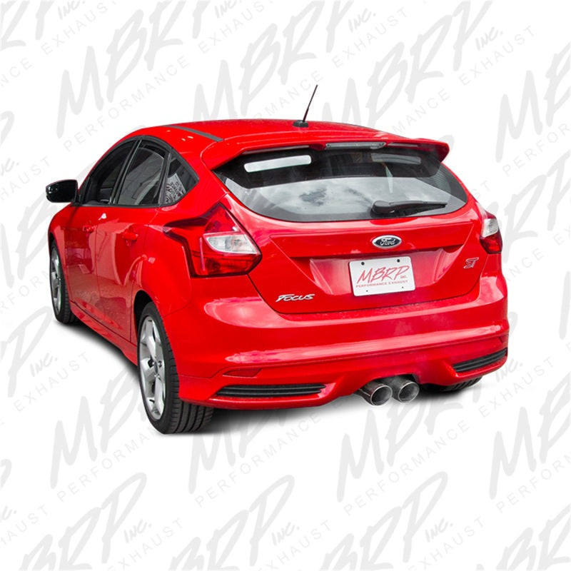 MBRP 13-14 Ford Focus ST 2.0L EcoBoost Dual Center Outlet T304 3in Cat Back-thumbmail-3
