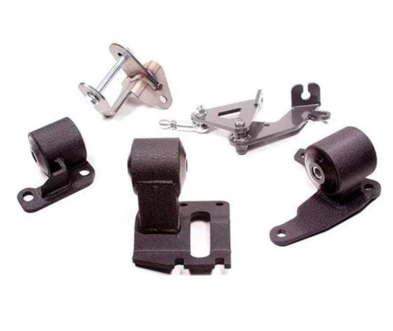 Innovative 90-93 Integra H-Series Black Steel Mounts 95A Bushings-thumbmail-1